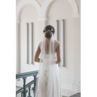 /Floraljewellery Draped veil - Wedding veil - Boho veil - Soft English tulle veil - Bridal veil