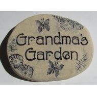 Poemstones Grandmas Garden sign, Grandma stone, Grandma gift, Handcrafted decoration for Grandmas flowers, plants, front porch
