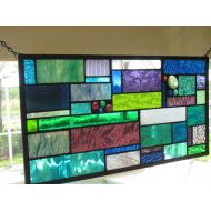 /Stanfordglassshop PEACOCK stained glass panel