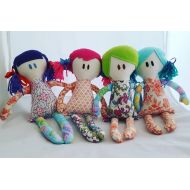 /Houndsandkats Handmade doll, rag doll, birthday gift for girl, bedroom decor, nursery decor, baby shower
