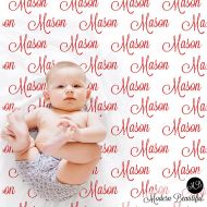 /ModernBeautiful Boy personalized name blanket- boy swaddle blanket- name blanket- boy baby blanket- baby shower gift- receiving, red, baby blanket 1002