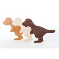 Manzanitakids T-rex Dinosaur Wood Rattle // An Eco-Friendly Safe Baby Toy & Teether // Natural Wood Rattle Makes the Perfect Personalized Baby Shower Gift