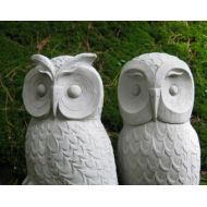 WestWindHomeGarden Owls, Cast Stone Garden Owl Statues, Two Concrete Owls, Pair of Cement Owls, Owl Garden Decor, Owl Figures For Outdoors