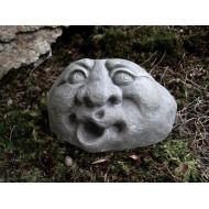 WestWindHomeGarden Garden Rock Face, Concrete Garden Face, Funny Face, Rocks With Faces, Garden Decor, Rock Faces, Garden Rock, Stone Faces, Fairy Garden Rock
