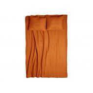 /LovelyHomeIdea Duvet Rust linen Queen duvets King size duvet cover Twin bedding Double or full size linen duvet cover, Soft rust - orange bedding