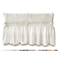 LovelyHomeIdea Linen crib skirt, 16 colors, White linen crib skirt, White crib skirt, Linen crib bedding, Linen cot bedding, Ruffle baby bedding, Cot skirt