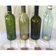 GroovyGreenGlass Wine Bottle Wind Chime