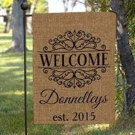 GiftsForYouNow Personalized Established Family Burlap Garden Flag, custom garden flag, personalized, yard flag, burlap, family, garden decor -gfy83098692B