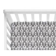 ModFox Fitted Crib Sheet Faded Triangles Stacked- Grey Crib Sheet- Grey Crib Sheet- Triangle Crib Sheet- Grey Crib Bedding- Triangle Baby Bedding