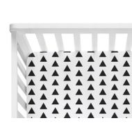 Fitted Crib Sheet Black Triangle - ModFox Exclusive - Black Crib Sheet - Triangle Crib Sheet - Black Crib Bedding - Monochrome Crib Sheet