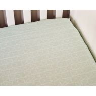 ModFox Fitted Crib Sheet Mint Triangle Stack- Mint Crib Sheet- Triangle Crib Sheet- Mint Baby Bedding- Crib Bedding- Organic Sheet- Minky Sheet