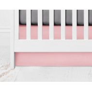 ModFox Dusty Peach Straight Crib Skirt - Peach Crib Skirt - Peach Crib Bedding - Blush Crib Skirt - Blush Crib Bedding - Pale Pink Crib Skirt