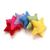 HandiworkinGirls Star Shaped Rainbow Bean Bags Flannel Brights Childrens Toy Educational Toss Game (set of 6) Five-point Star - US Shipping Included
