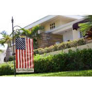 AlPisano God Bless America Patriotic Flag Sign with yard Stake