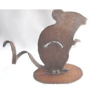 GeminiDragonfly Rusty Mouse Recycled Metal Garden Art