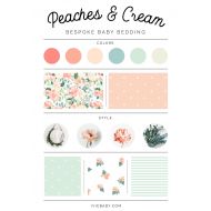 Iviebaby Peaches and Cream Baby Bedding Collection. Coral/Orange/Peach. Baby Bedding. Floral Baby Bedding. Crib Sheet. Nursing Pillow Cover.