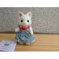 /HandmadeLifeStyle Sylvanian Family Cute Cat with a Handmade Necklace.Assembled