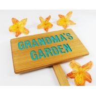 TheCommonSign Grandmas Garden, Cedar Wood Sign: Hand Routed, Personalized Garden Sign, Custom Name