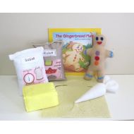 MelsCreativeWishes The Gingerbread Man Book and Reading Aid Set, Felt Food Baking, Interactive Books, Busy Book, Quiet Book