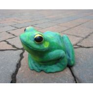 Aarceramics Ceramic Garden Frog - hand painted, indoor or outdoor, lawn or garden