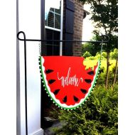 HappyDaisiesDesigns WATERMELON Garden Flag | Summer Garden Flag | Welcome Garden Flag | Mailbox Sign