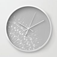 Lake1221 Grey Lace Wall Clock, grey wall clock, grey clock, modern clock, modern wall clock, gray wall clock, lace wall clock, minimal clock