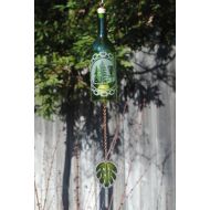 Disc Golf Pine Wine Bottle Windchime - Drinking Personalized Party Special Event Windcatcher Patio Garden Decor
