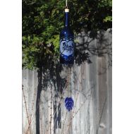 Windcatcher Horseshoe Heart Wine Bottle Windchime - Garden Art Rememberance Special Day Outdoor Upcycle Personalized Etching