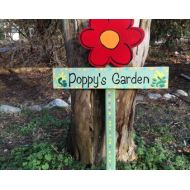 LazyHoundWorkshop Dads Garden sign garden stake lawn ornament