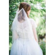 JoyandFelicity Draped veil, bohemian wedding veil, boho veil, heirloom wedding, drape bridal veil, English net soft veil, +sizes, ivory white Style 816