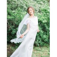 /JoyandFelicity Waltz length veil, English net wedding veil, heirloom lace bridal veil, light ivory wedding veil, soft drape bridal veil, +sizes Style 835