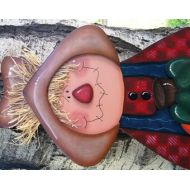 Cherables Fall 3 Scarecrow - Wood Welcome Yard Sign - Thanksgiving Outdoor Decoration