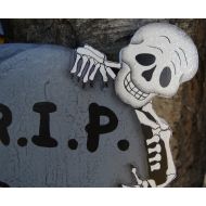 Cherables Skeleton Tombstone Wood Halloween Yard Sign