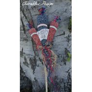 Cherables 4th of July Firecracker Wood Yard Decoration - Yard Stake - 4th of July - Patriotic Sign
