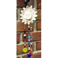 Spiralthoughts Glass bead and ceramic garden art, sun catcher, mobile, hand made in my studio.