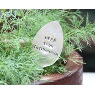 Andthenagaindesigns Herb Your Enthusiasm Stamped Garden Spoon, Garden Decor, Plant Markers, Garden Markers, Garden Gifts, Pun Gift, Gardening Gift
