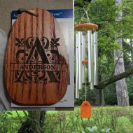 /ListenToTheWind Personalized Wind Chimes - SPLIT MONOGRAM - Monogrammed Gift - Monogrammed Chimes - Housewarming Gift - Wedding Gift - Hostess Gift - Custom