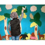 EmIsCrafty Forest Felt Wall - Montessori Learning. Kids ages 3, 4, 5, 6, girls and boys learning with toys. Girl or boy gift.