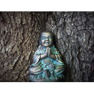 GableGargoyles Small Meditating Bronze Buddha Statue