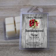 CherryPitCrafts Sandalwood Rose Soy Wax Melts - Handmade Soy Wax Melts