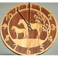 TheSawdustFairy Mare and Colt Horses, Decorative Clock, Wood Clock, Horse Decor, Home Decor, Southwestern Decor
