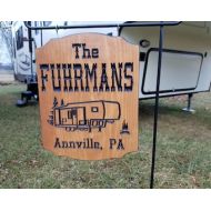TKWoodcrafts RV Decor RV Accessories Personalized Wooden RV Sign Camping Sign Camper Sign Rv Sign Camping Camper Campsite Sign Camp Sign 14 x 11 Pine 535