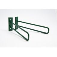 UniqueWoodArtwork Pair of Green Steel Shelf Brackets - Modern Brackets - Shelf Brackets - Steel Brackets - Painted Brackets