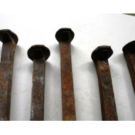 GotRUSTandMORE Old Rusty Railroad Spikes - yard art or use to hang things from
