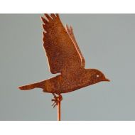 ElegantGardenDesign Flying Bluebird Garden Stake | Flying Bird Art | Rusty Metal Garden Stake | Garden Gifts for Mom | Wild Bird Art | Metal Yard Art | P413