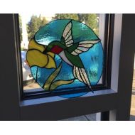 BelleLeVerre Hummingbird Stained Glass Suncatcher