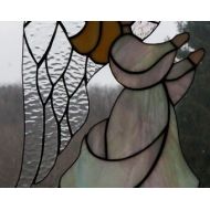 StainedGlassbyBetty Large Stained Glass Angel Suncatcher