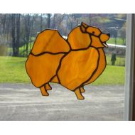 StainedGlassbyBetty Stained Glass Dog, Pomeranium Custom Made