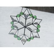 StainedGlassbyBetty Stained Glass Snowflake Suncatcher