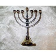 VintageAnd4All Vintage jewish menorah,temple house,Judaica menorah,1980s menorah,jerusalem lamp,home decor,